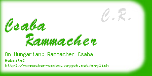 csaba rammacher business card